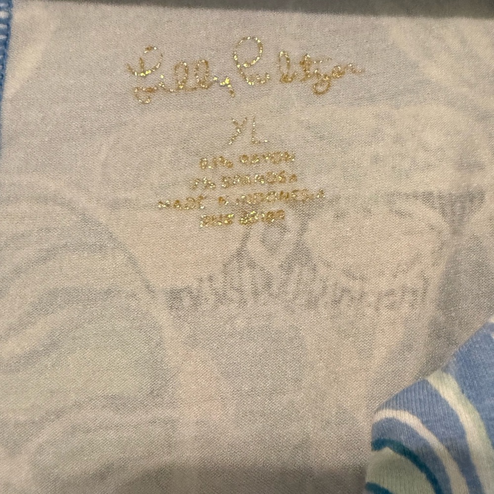 Lilly Pulitzer Blue and White T-shirt Dress - Picture 2 of 3